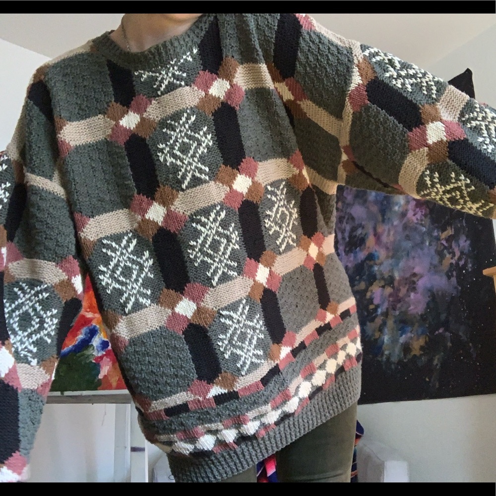 Vintage patterned sweater